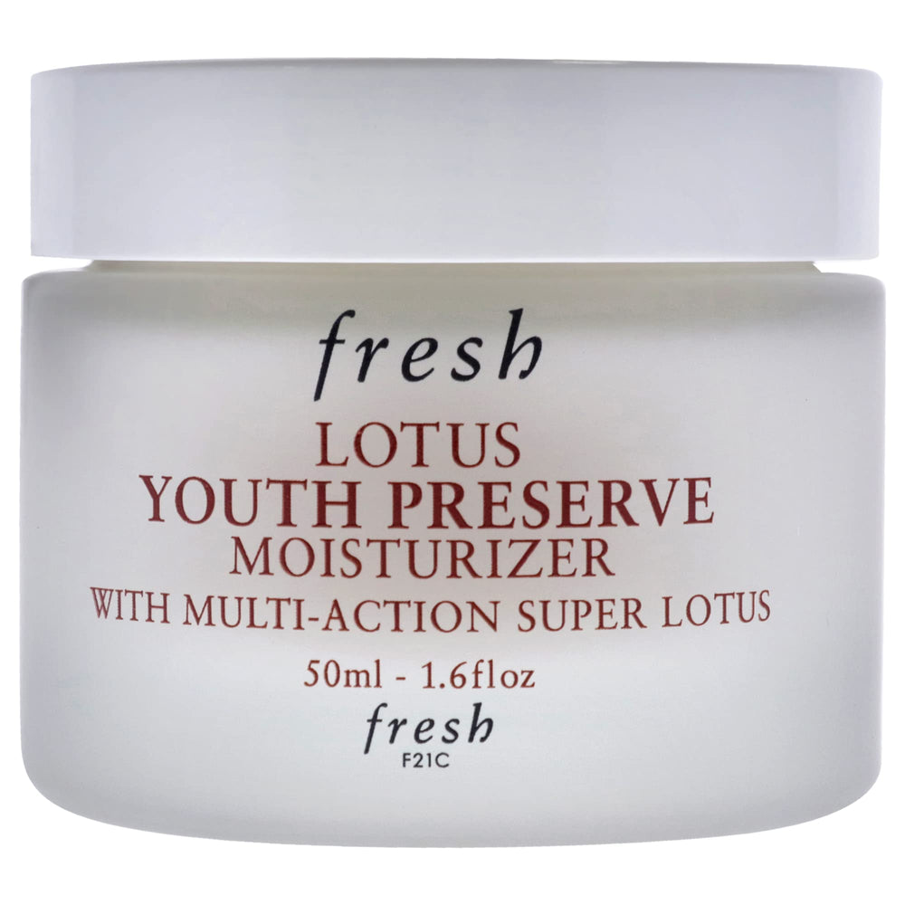 Fresh Lotus Youth Preserve crème légère, texture agréable, prête pour l'application quotidienne.