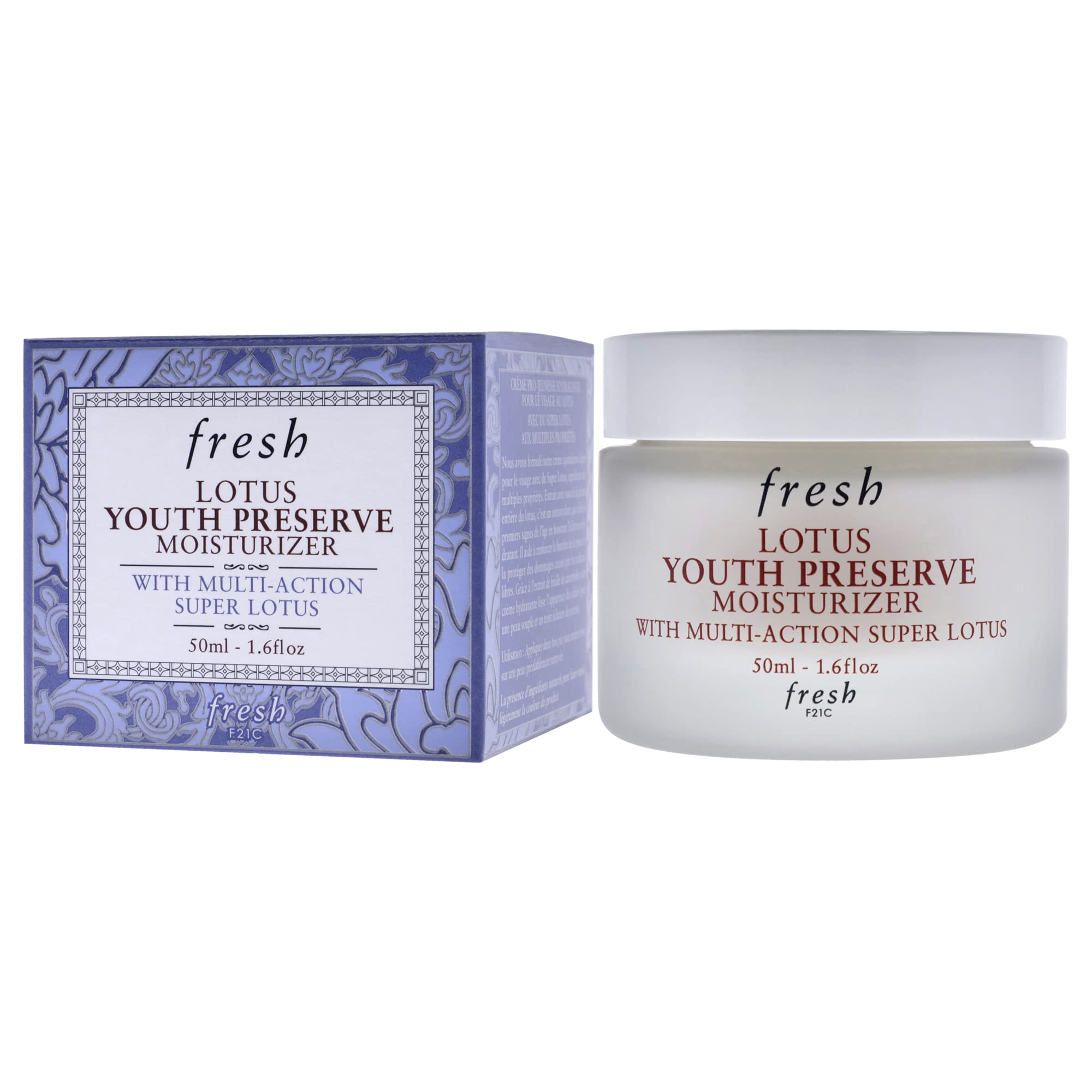 Fresh Lotus Youth Preserve ingrédients-antioxydants précieux pour hydrater et éclairer la peau.