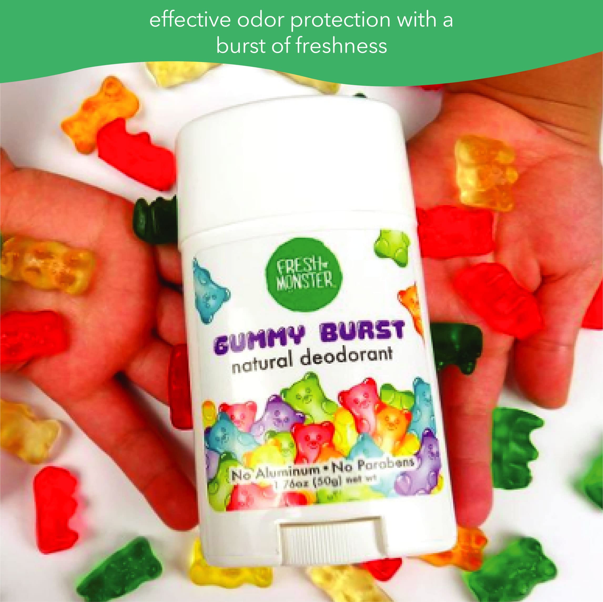 Fresh Monster déodorant ingrédients, bicarbonate et tapioca pour fraîcheur durable