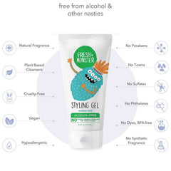 Gel Fresh Monster pour tous types de cheveux enfants, style polyvalent.