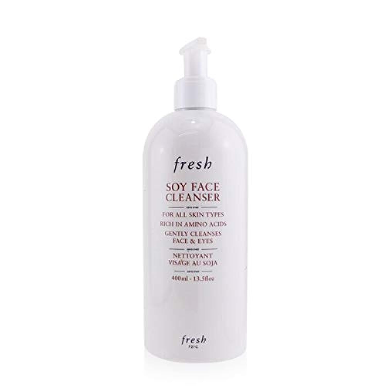 Soin Fresh au soja, bouteille-pompe, purifie la peau en douceur.