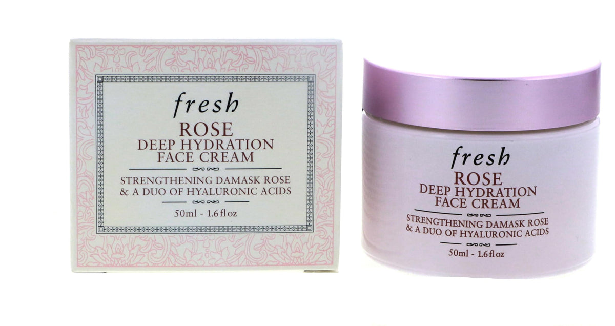 Fresh Rose Crème Visage: bouteille montrant l’hydratation durable