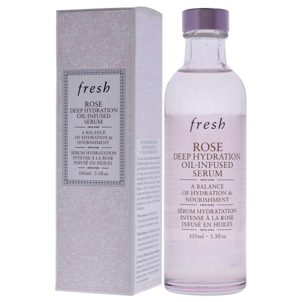 Fresh Sérum hydratant rose — ingrédients eau de rose et squalane pour hydratation durable.