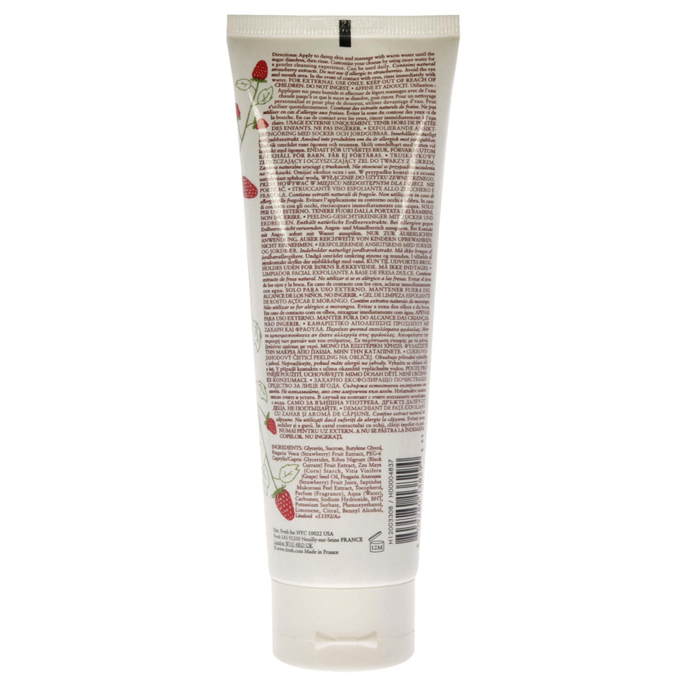 Fresh Sugar Fraise – grains de sucre blancs pour une exfoliation légère.