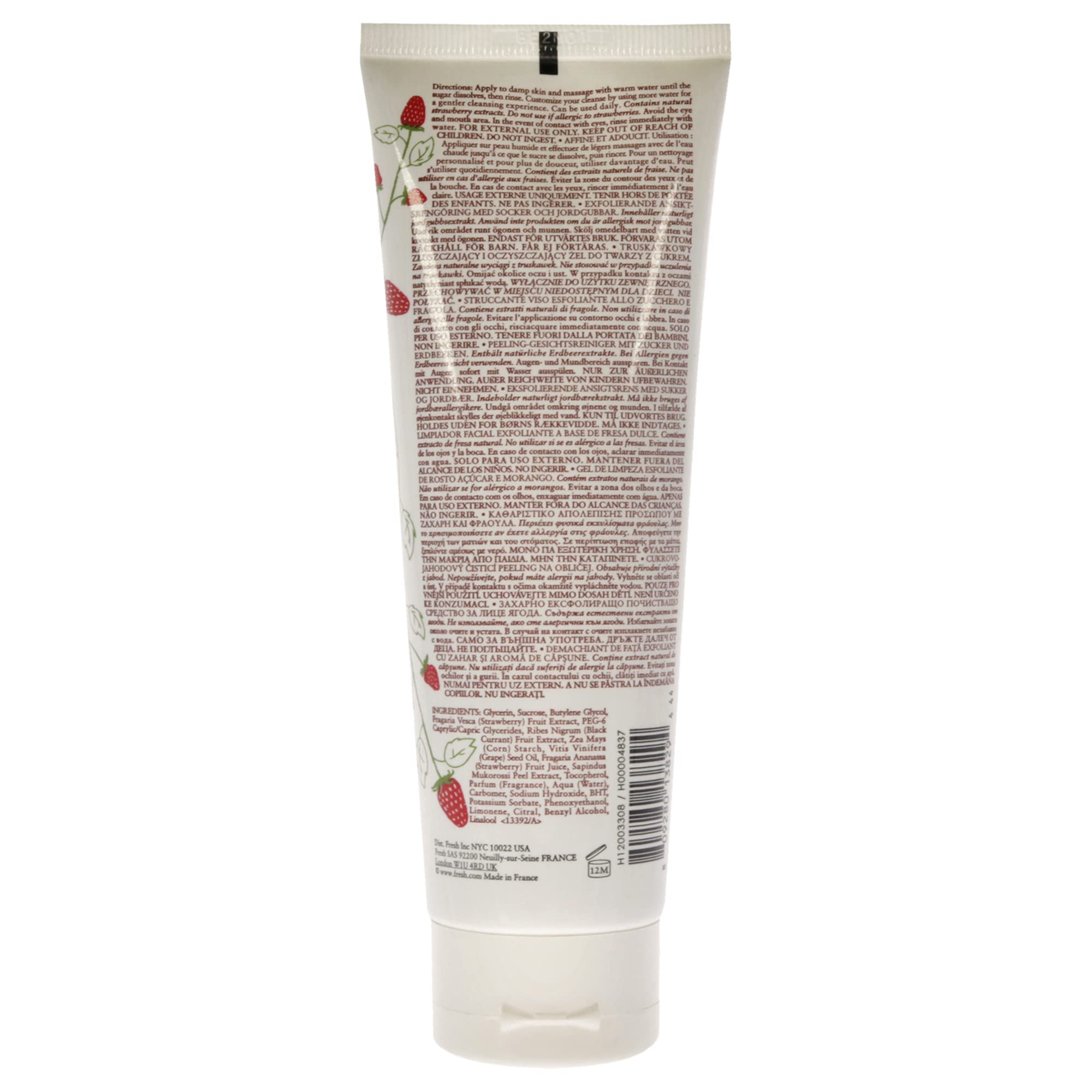 Fresh Sugar Fraise – mousse légère préparant la peau au soin suivant.