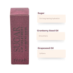 Fresh Sugar Lip Treatment prune, texture beurrée pour lèvres douces.