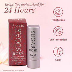 Fresh Sugar Lip Treatment SPF 15 Rose – emballage élégant prêt pour une application précise.
