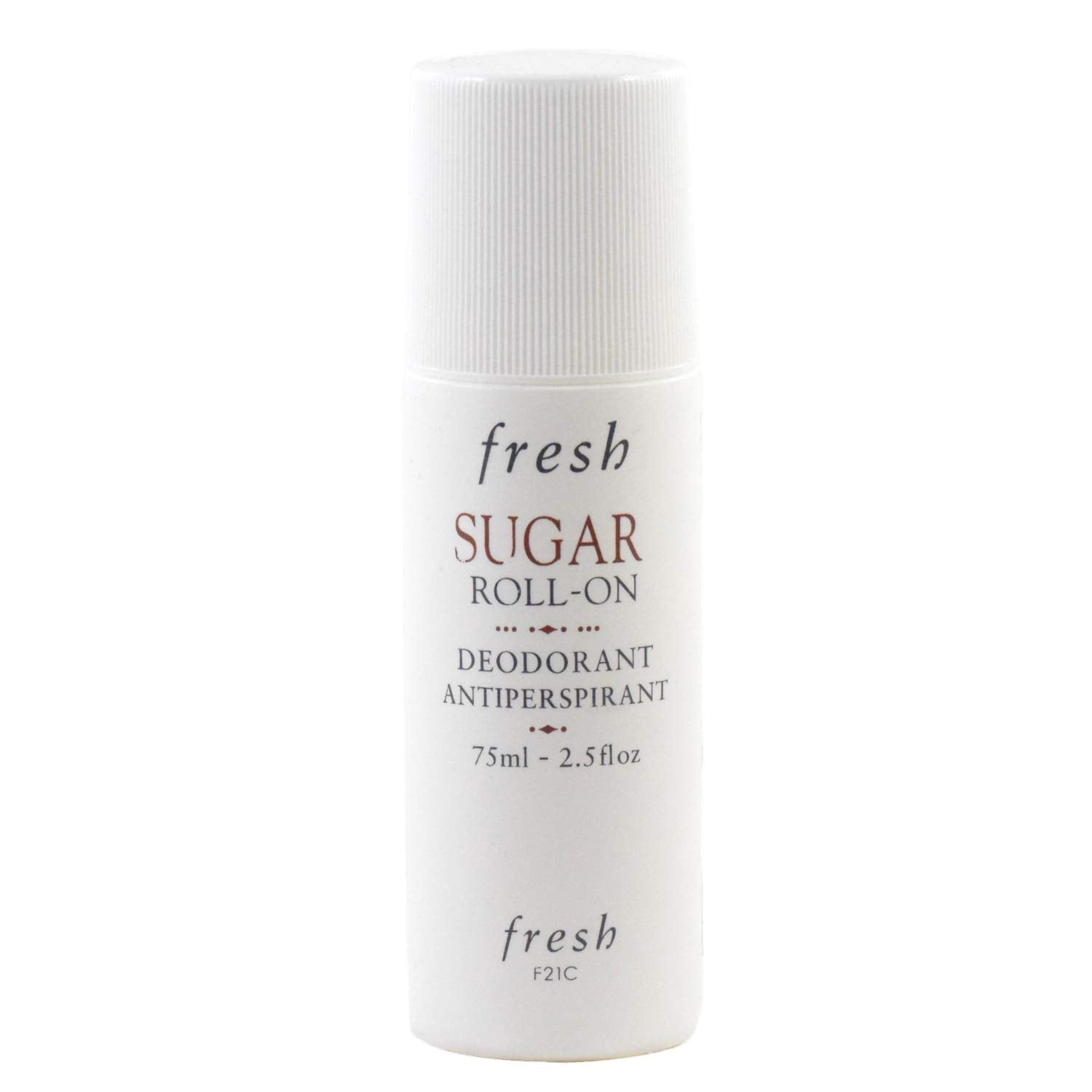 Fresh Sugar Roll-On Déodorant 75 ml, flacon élégant, parfum sucré rafraîchissant.