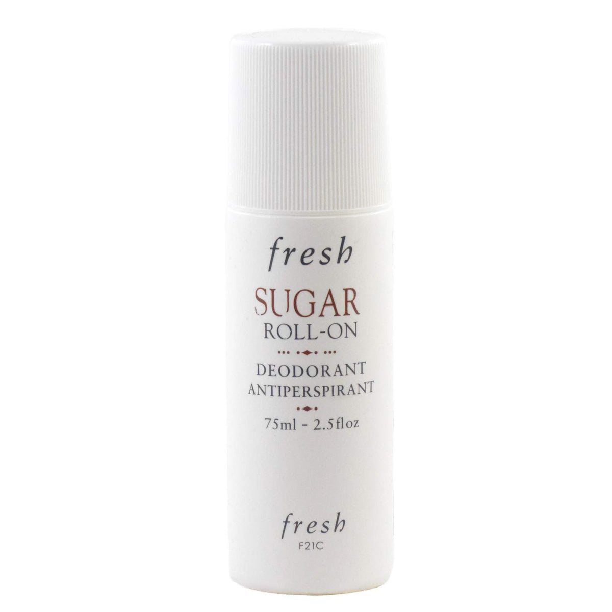 Fresh Sugar Roll-On Déodorant 75 ml, flacon élégant, parfum sucré rafraîchissant.