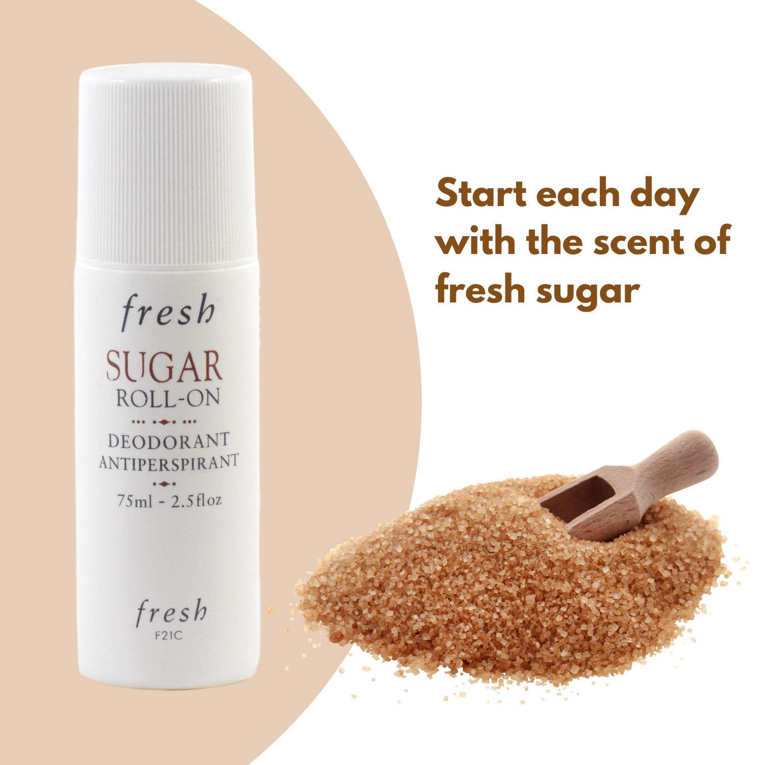 Fresh Sugar Roll-On Déodorant 75 ml, protection longue durée contre les odeurs.