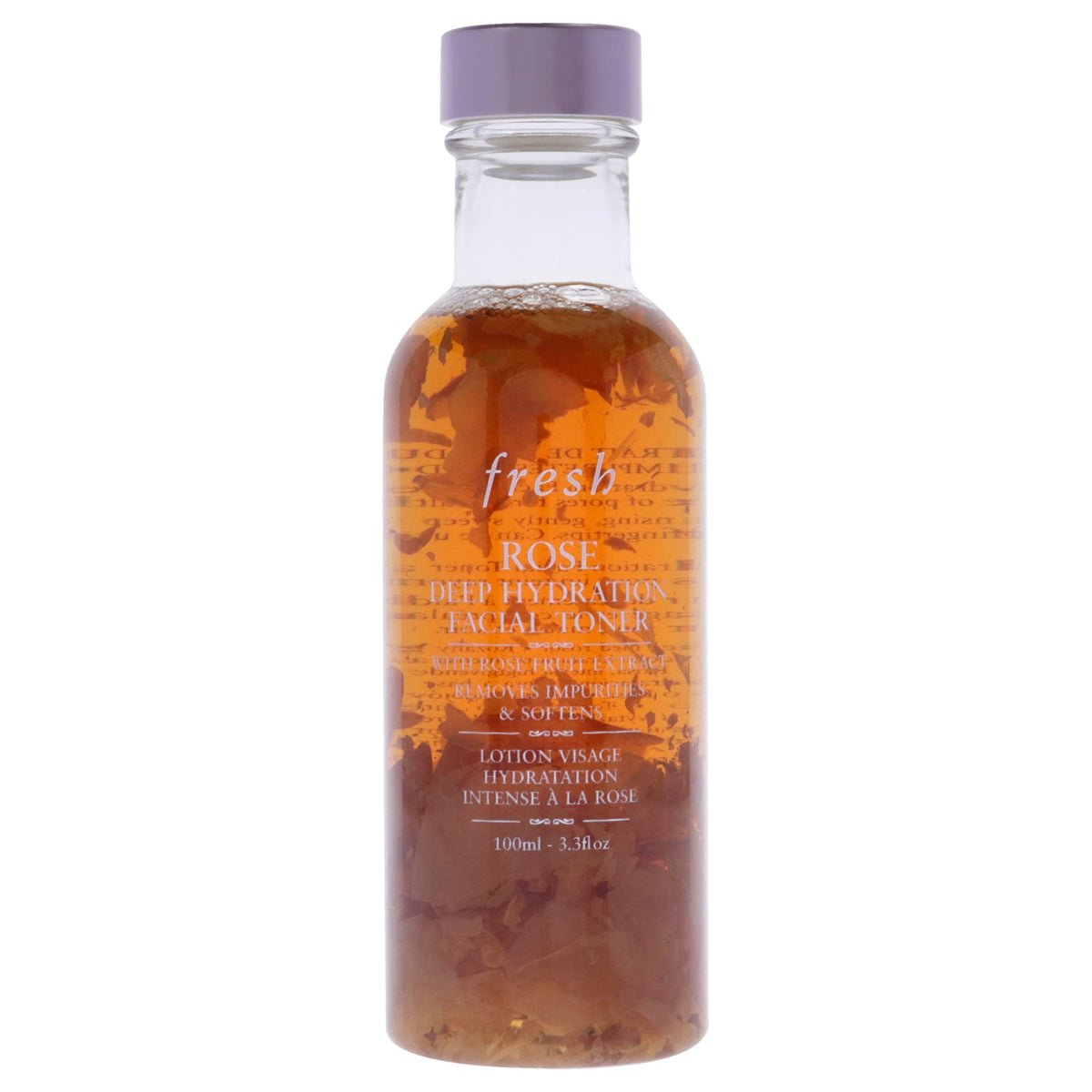 Fresh tonique rose hydratation — bouteille avec pétales pour hydrater en profondeur.