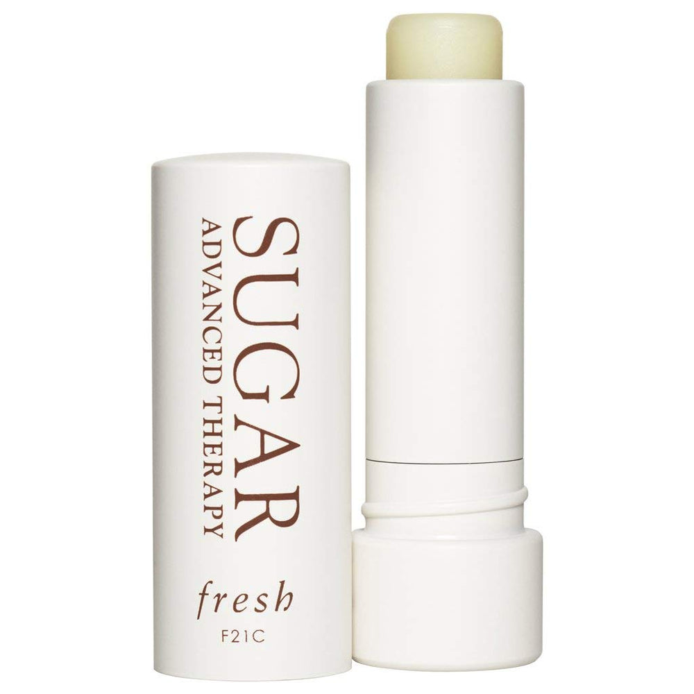 Fresh Traitement Lèvres Avancé Sucre demi-taille emballage compact pour hydratation rapide.