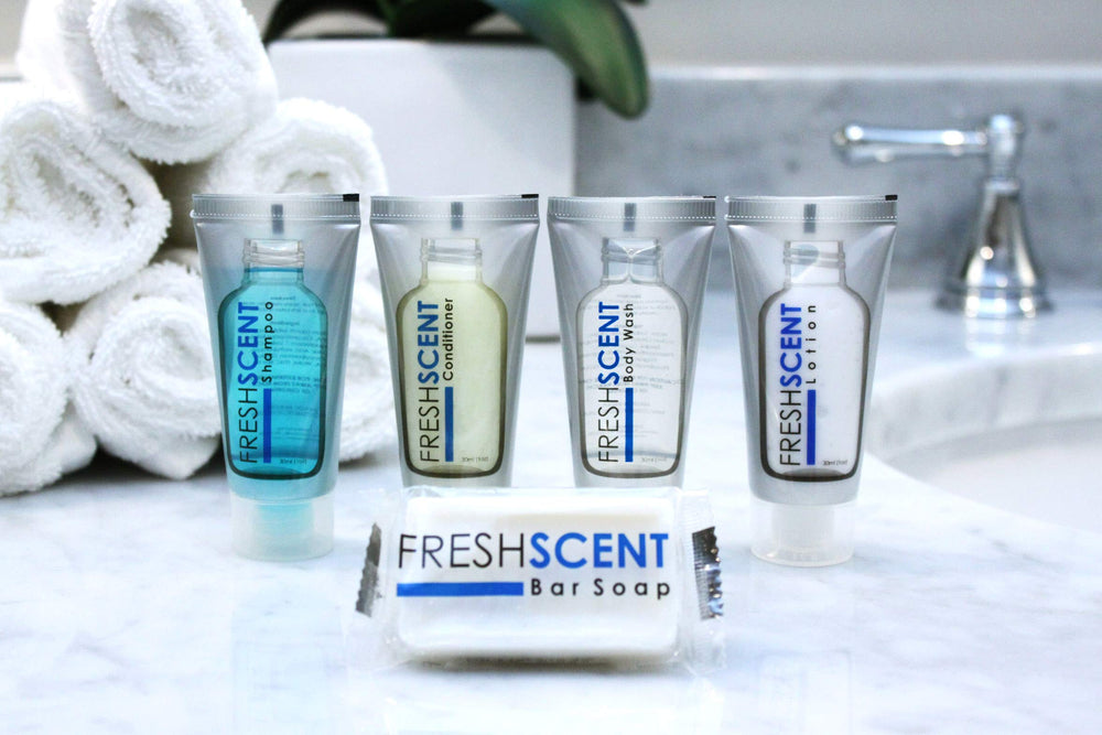 Freshscent conditionneur 1oz parfum frais unisexe et design vertical clair.