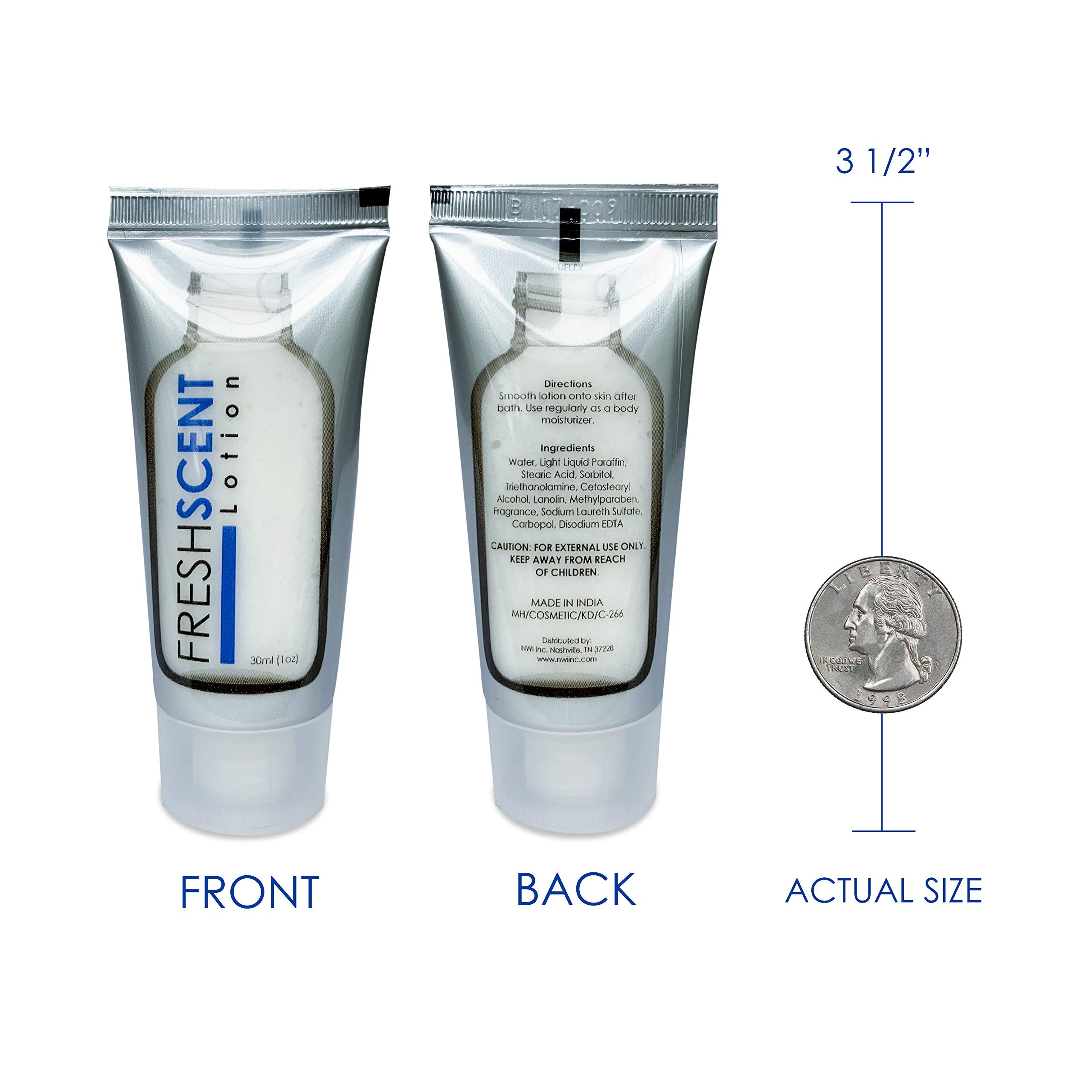 Freshscent Lotion 1oz, cap twist facile, usage rapide en service.