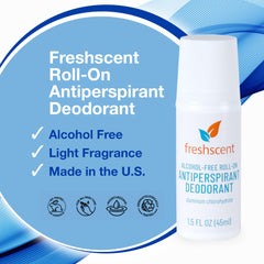 Freshscent déodorant bille sans alcool, texture légère pour une application douce.