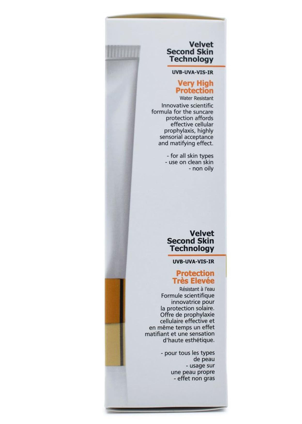 FREZYDERM écran solaire velours appliqué sur le corps pour une absorption agréable.