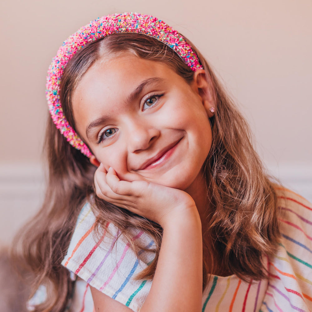 Bandeau FROG SAC fille antiglisse avec doublure velours, idéal pour l'école.