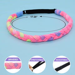 Bandeau tressé arc-en-ciel FROG SAC pour femmes, polyvalent et léger.