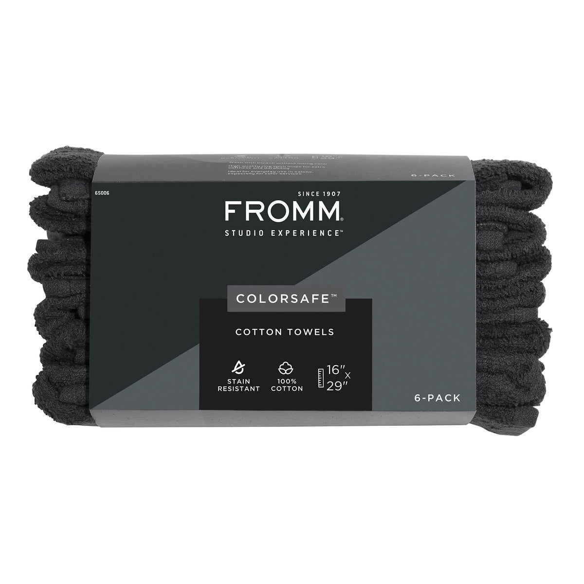Fromm ColorSafe serviettes noir, absorbantes 16x29, idéal pour séchage après coloration