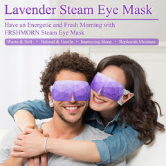 FRSHMORN masque yeux chauffant lavande utilisé au bureau pour se rafraîchir.
