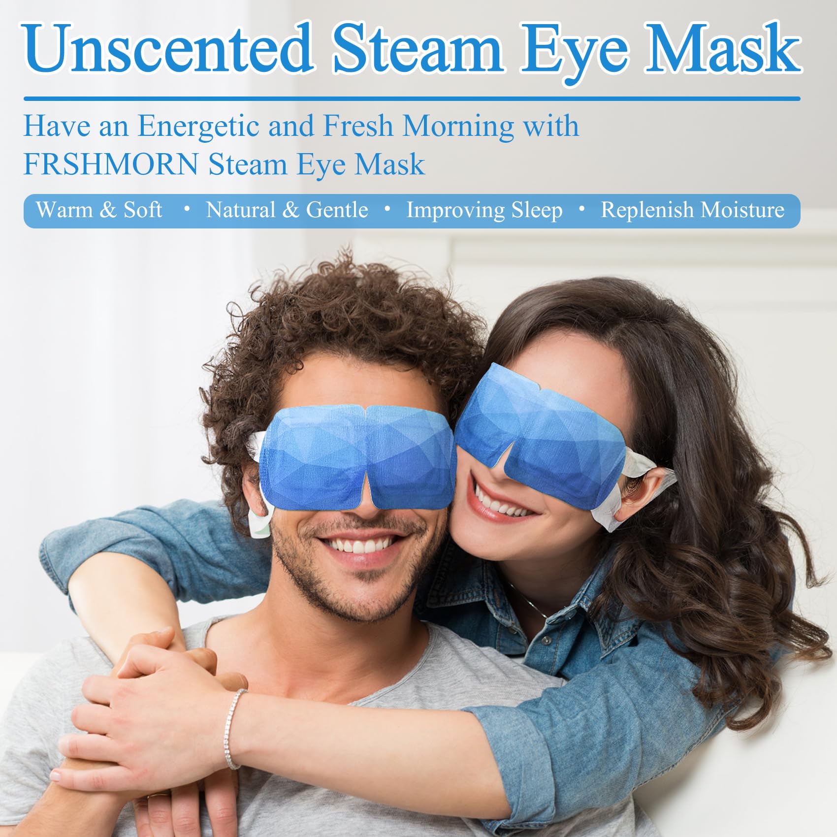FRSHMORN masque yeux, tissu rhombus non tissé, douceur sans peluches pour yeux sensibles.