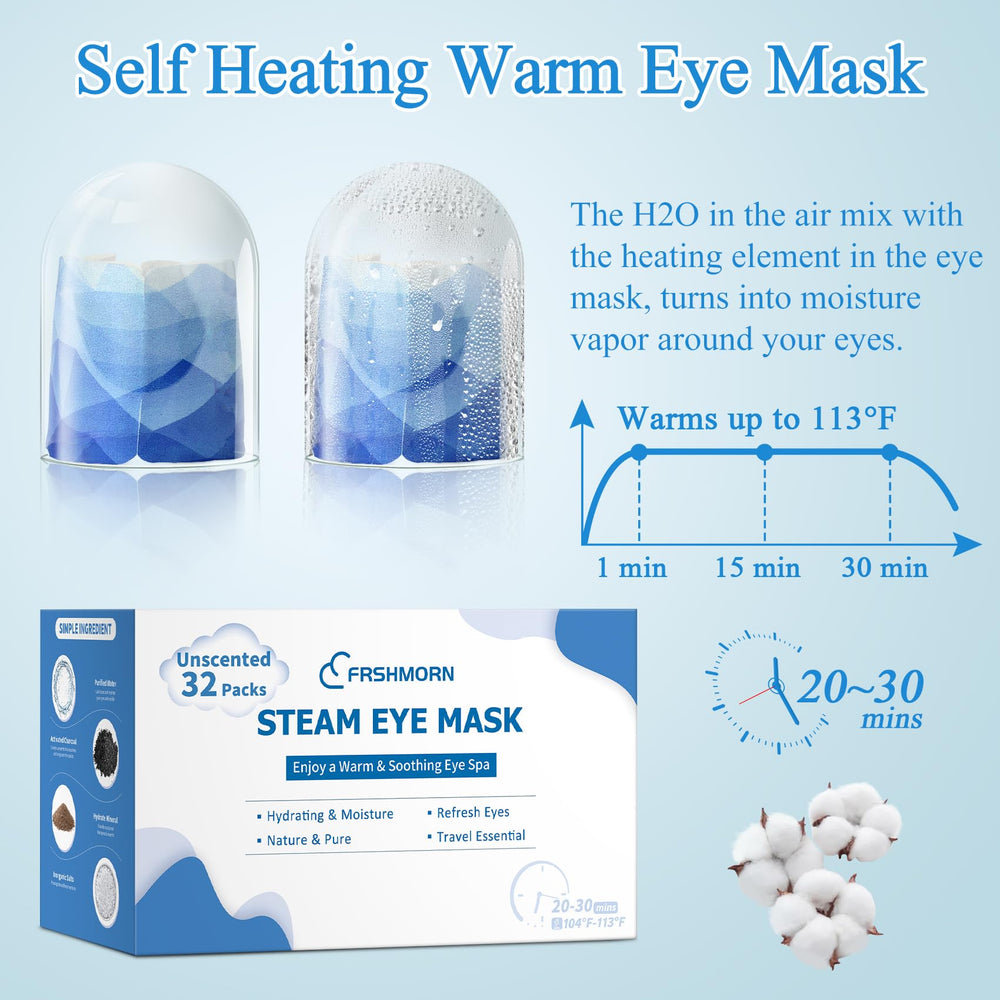 FRSHMORN masque yeux yoga et méditation, chaleur légère facilitant la relaxation.
