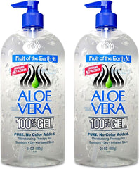 Fruit of the Earth Aloe Vera 100% Gel, utilisation après soleil, rafraîchit la peau irritée