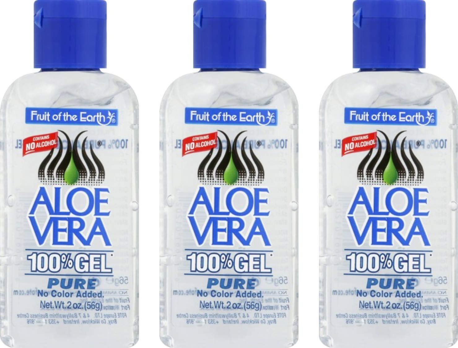 Gel Aloe Vera Fruit of the Earth – bouteille 2 oz, apaisant pour la peau