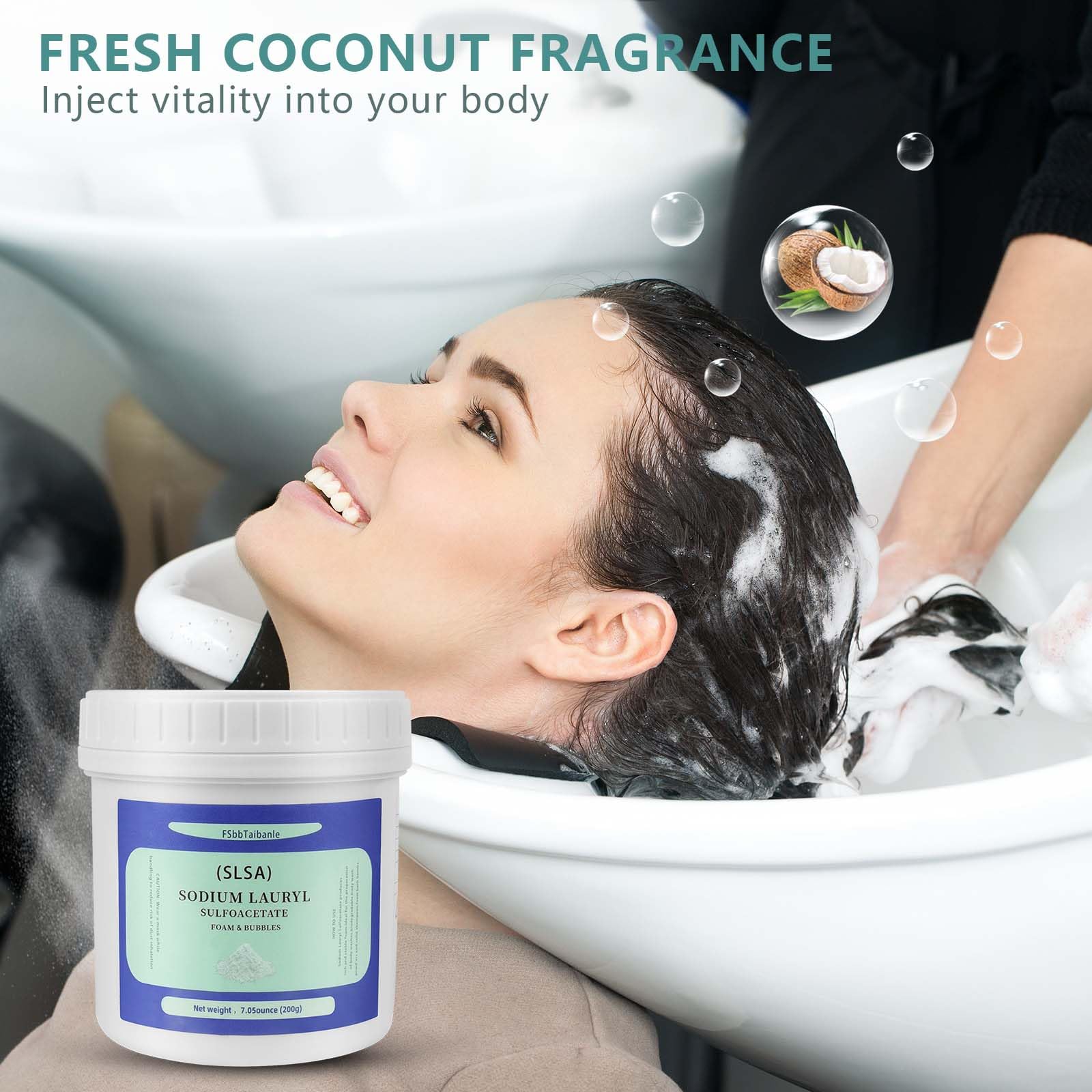 Gros plan sur la poudre SLSA FSbbTaibanle, texture fine et naturelle