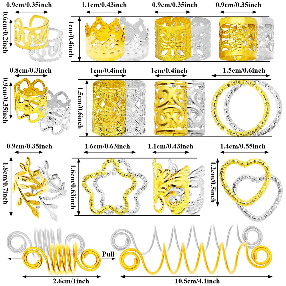 Fscwlmon bijou cheveux cercles: embellissement discret pour nattes, style sûr et durable.