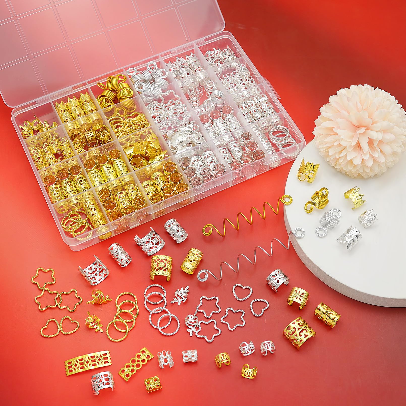Fscwlmon bijou cheveux coeurs: touche romantique pour nattes, parfait pour événements.