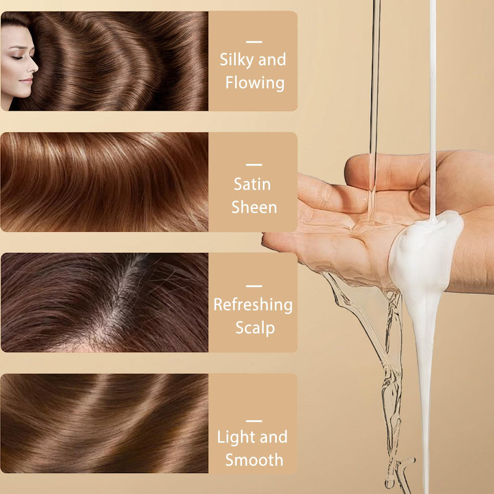 Cheveux plus forts après utilisation régulière du duo Batana FSLHCY.