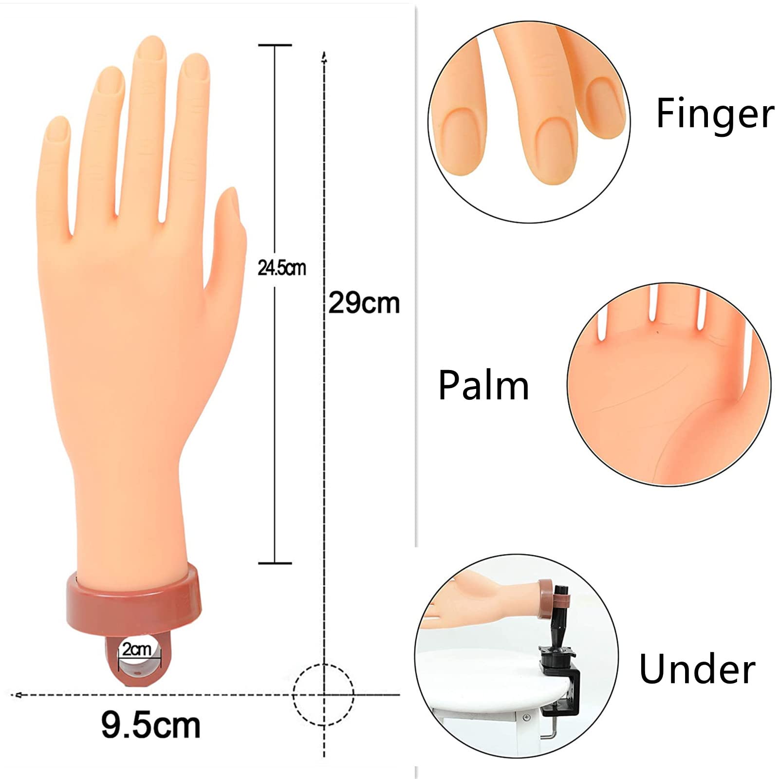 FU SHEN mains art vernis realiste pour apprentissage du nail art