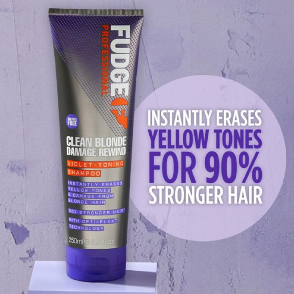 Fudge Shampoing avec pigments violets, neutralisation des reflets pour blond plus frais