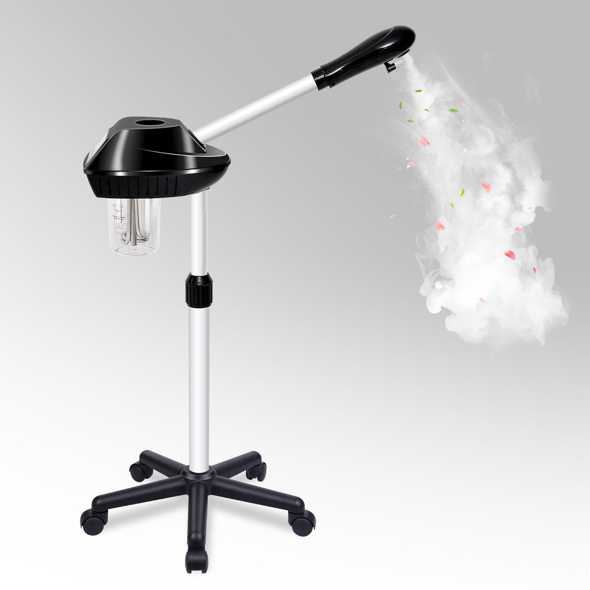 Fuehumue vapeur visage sur roue 360°, mobilité fluide lors des soins