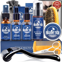 Kit entretien barbe FullLight Tech, tout-en-un pour un look soigné au quotidien.