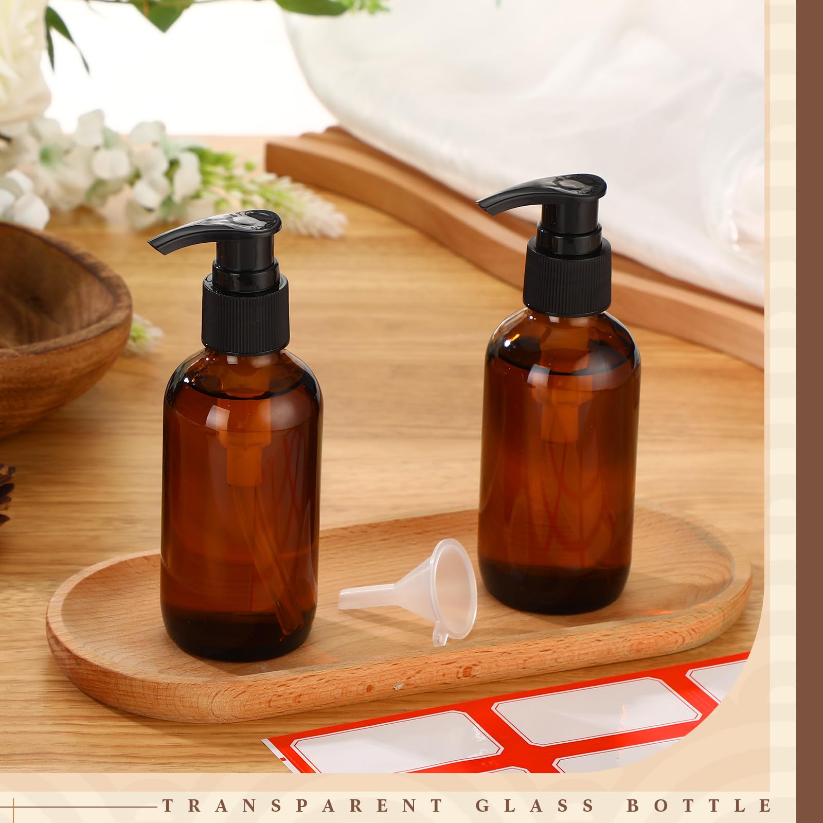 Pompe en verre Fumete, idéal pour lotions et huiles.