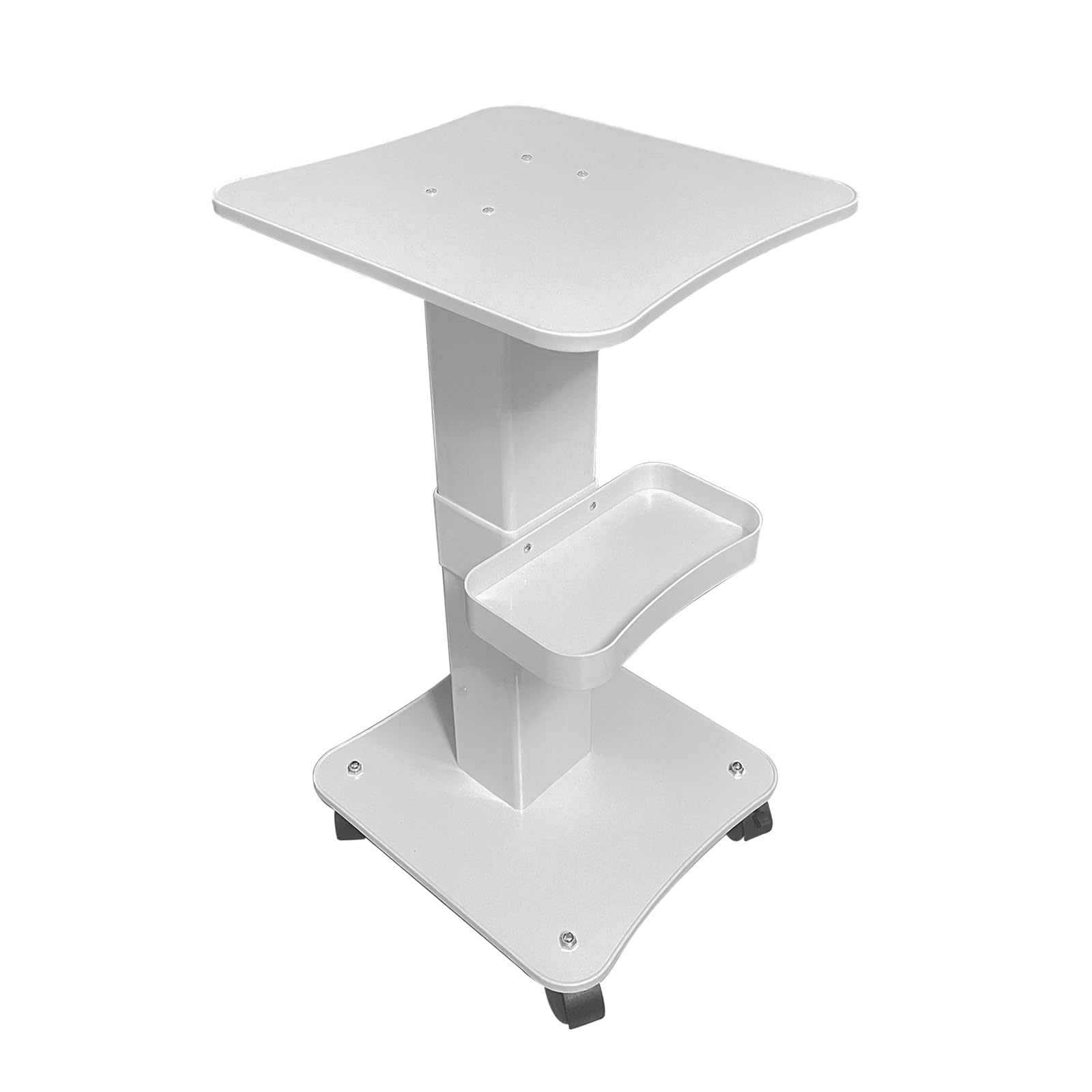Chariot esthéticienne FUMOLEER à 3 étagères, rangement optimisé pour outils et machines.