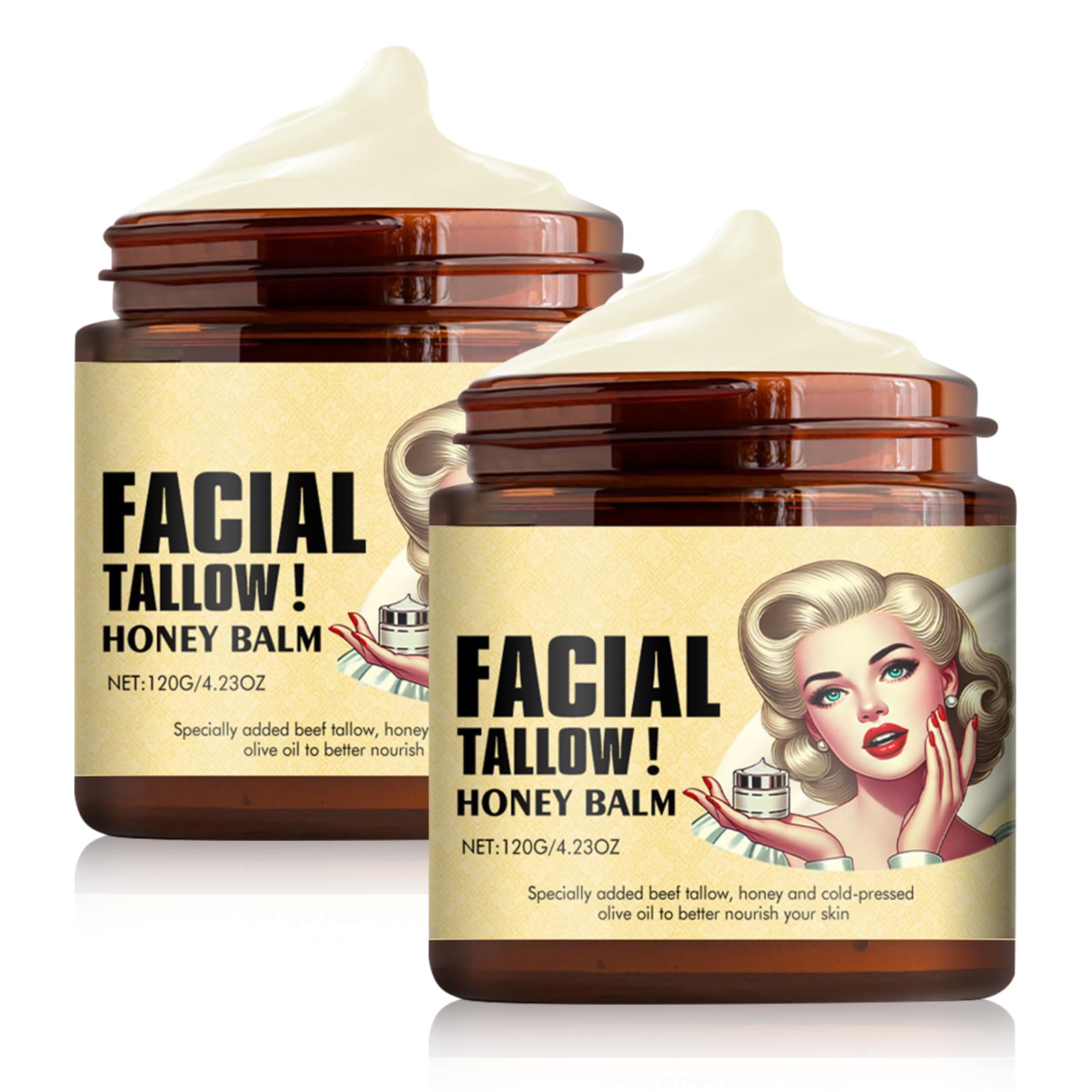 Funfunman baume fouetté au suif-boeuf et miel pour hydrater durablement la peau