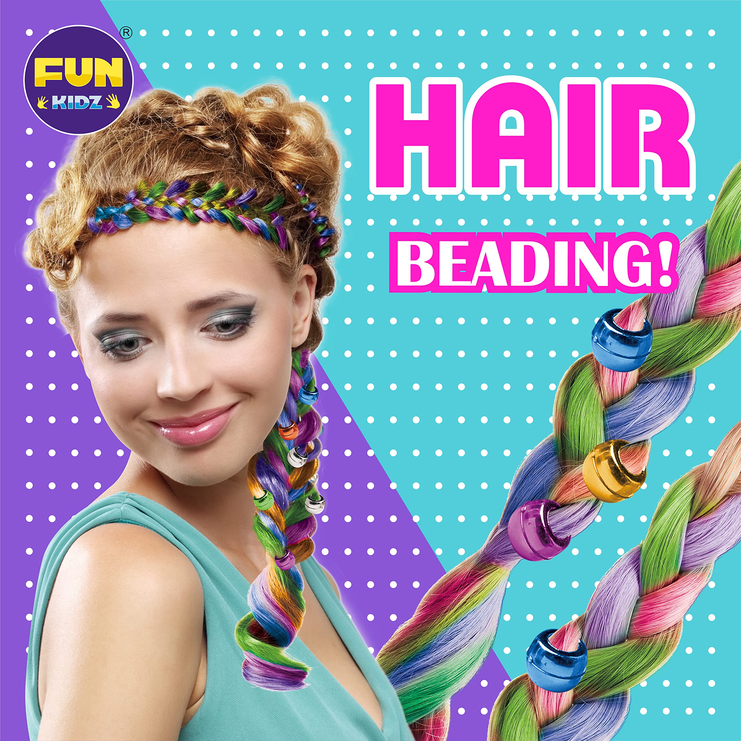 FunKidz activité anniversaire coiffure amusante avec colorants lavables.