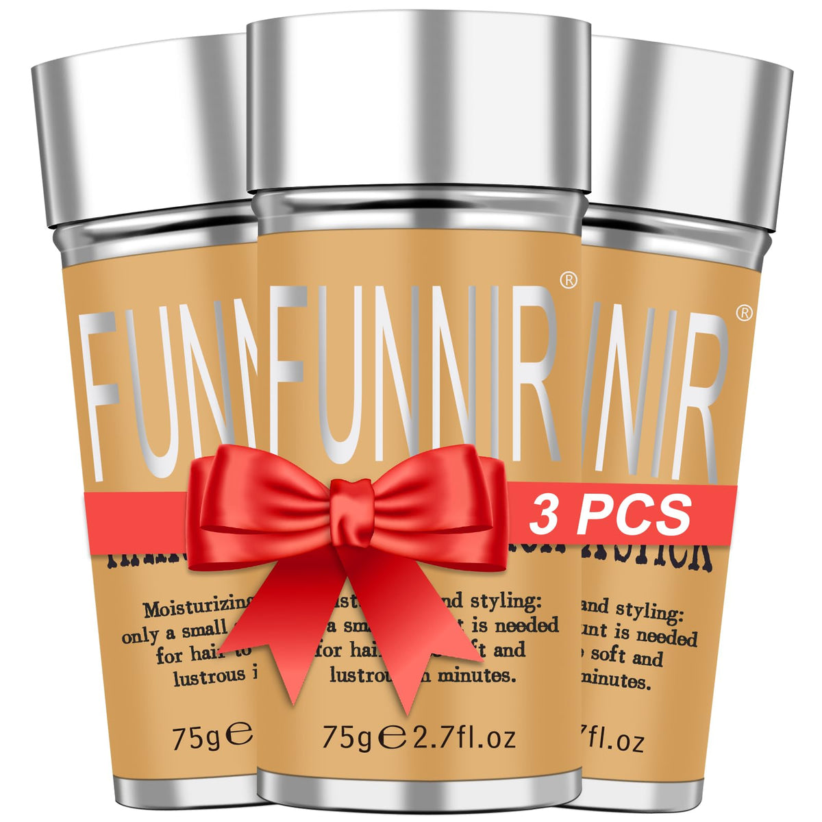 FUNNIR Hair Wax Stick delivers edge control for a sleek, frizz-free hairline.