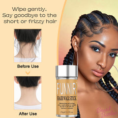 FUNNIR Hair Wax Stick uses natural beeswax and oils for nourished styling.