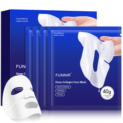 Masque FUNNIR au collagène pour hydratation profonde du visage.