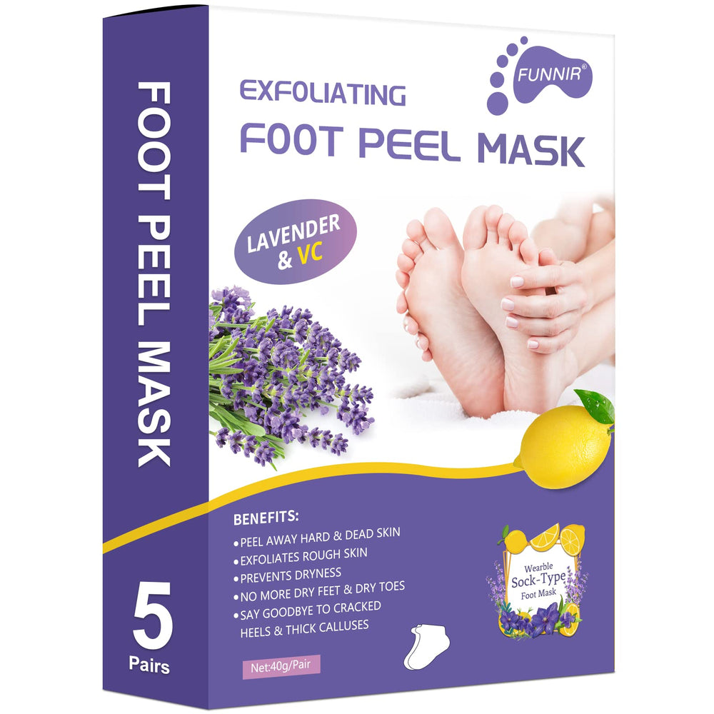 Funnir masque peeling pieds design portable pour une application pratique à domicile.