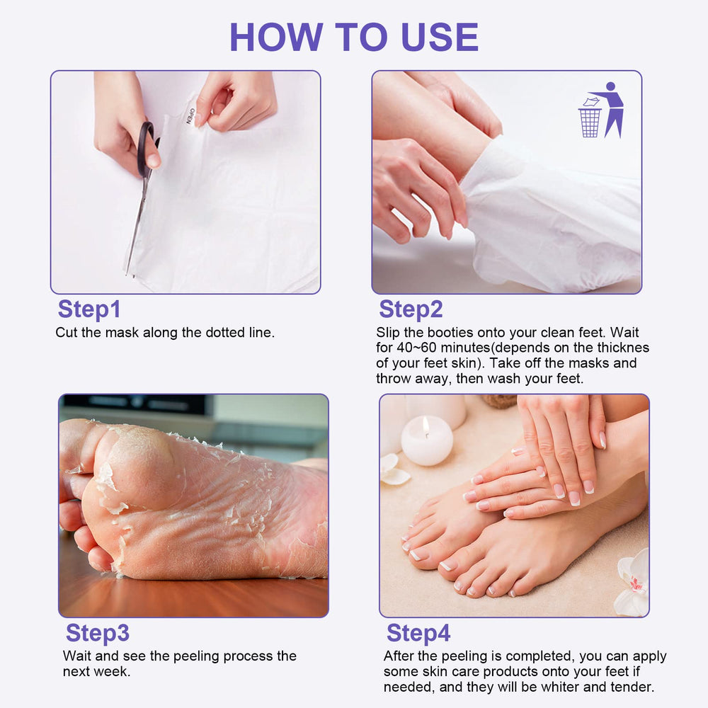 Funnir service client rapide pour le masque peeling pieds.