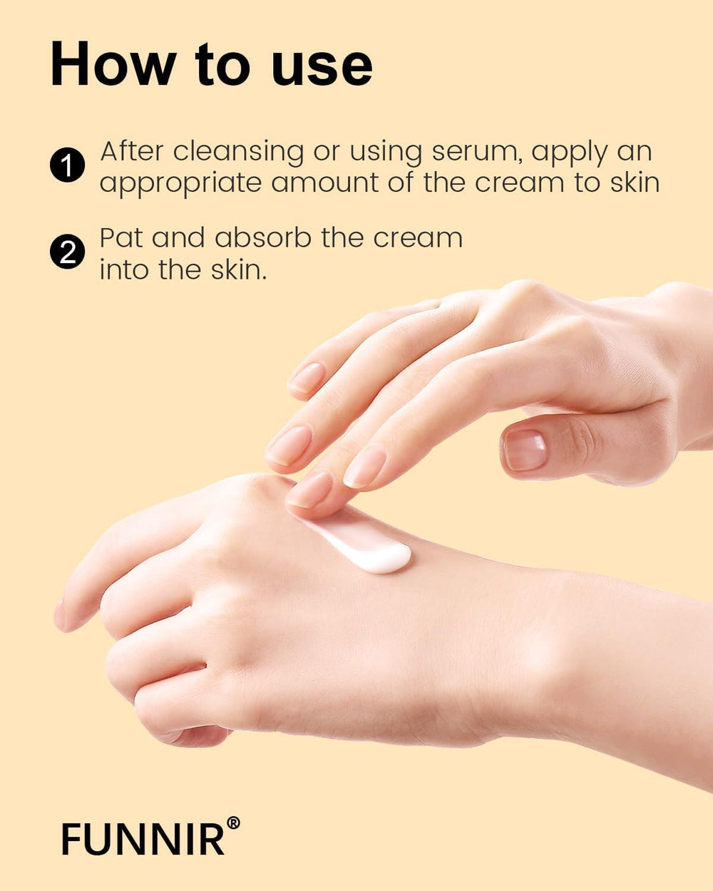 FUNNIR utilisation quotidienne crème visage mucin escargot pour peau confortable