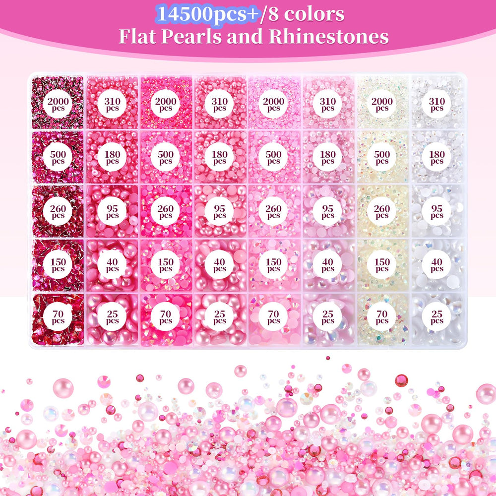 Funtopia perles rose à dos plat 3mm, embellissement précis pour accessoires