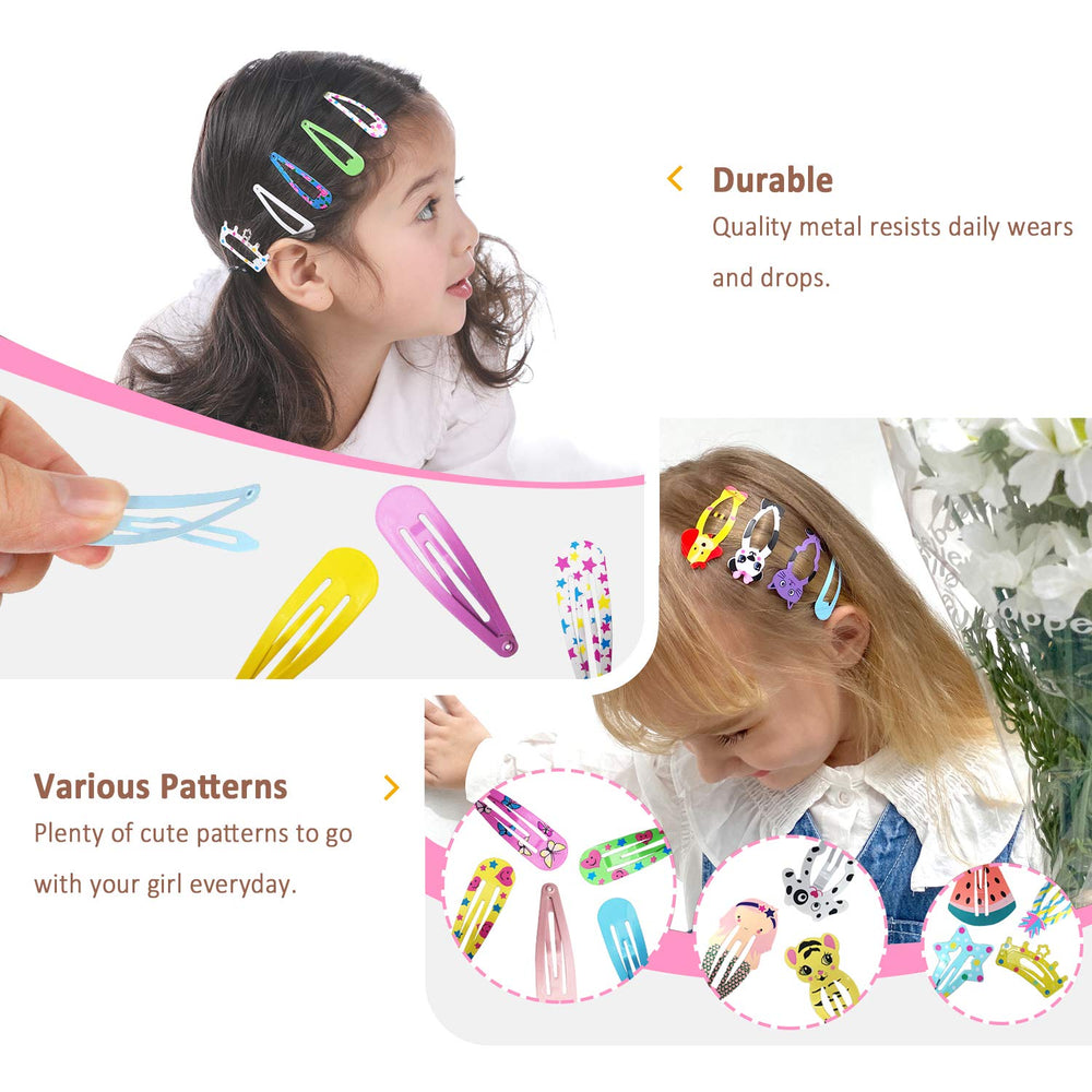 Pinces Funtopia goutte motif fleur, couleur joyeuse, parfaites pour varier les coiffures.
