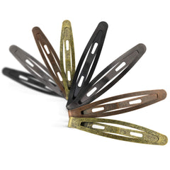 Pinces Funtopia oval longueur 2,4 pouces visibles dans les coiffures longues.