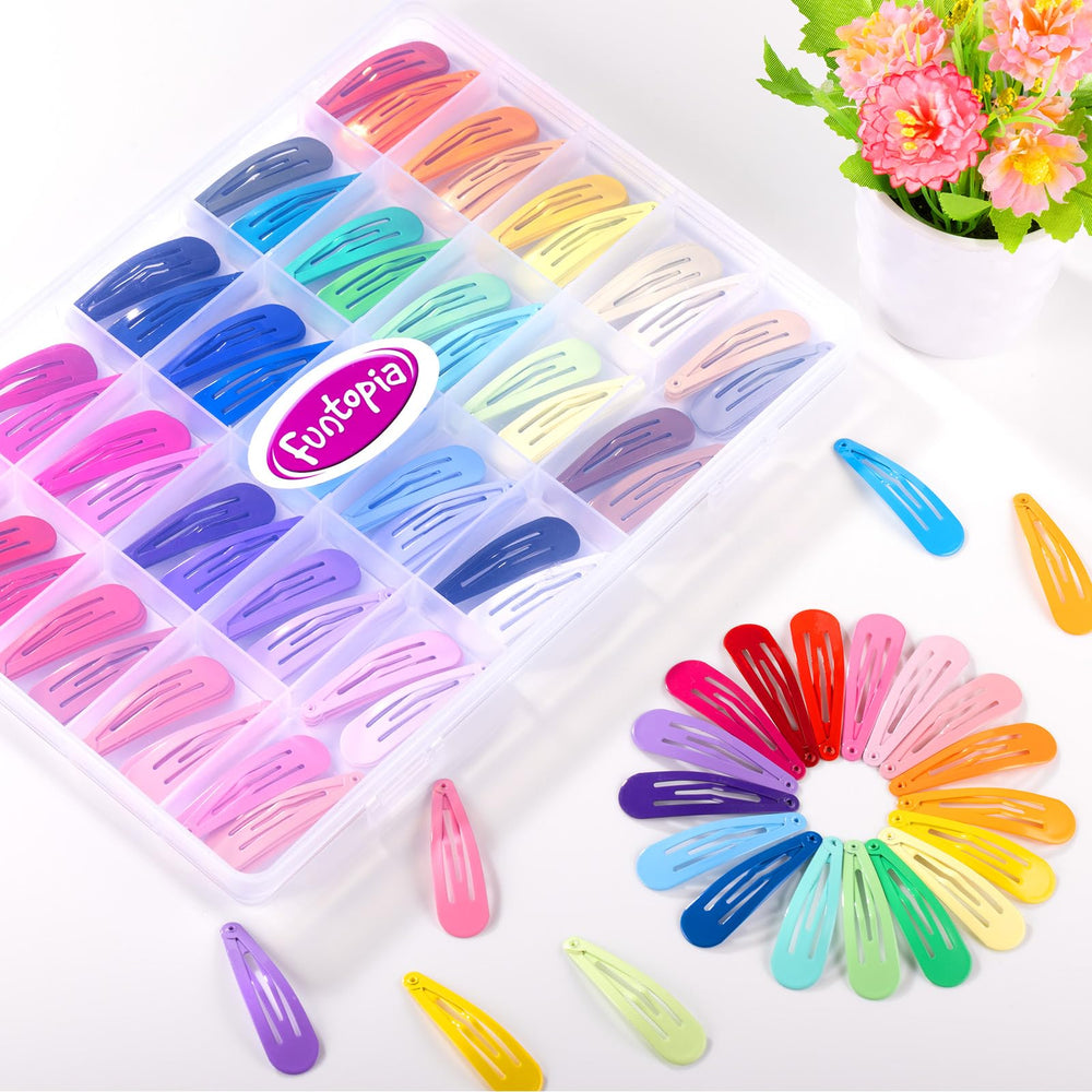 Pinces Funtopia polyvalentes, adaptées à diverses coiffures et projets créatifs.